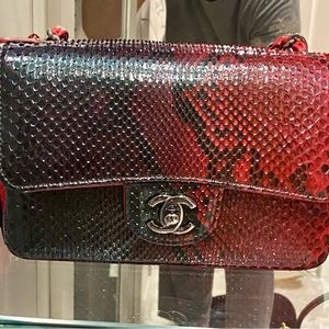 CHANEL OMBRE RAINBOW PYTHON MINI FLAP. Not available in store.